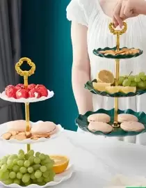 Rak Stand Tempat Display Kue dan Buah 3 Tingkat