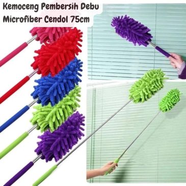 Kemoceng Pembersih Debu dan Langit Rumah Adjustable Microfiber Cendol 75cm