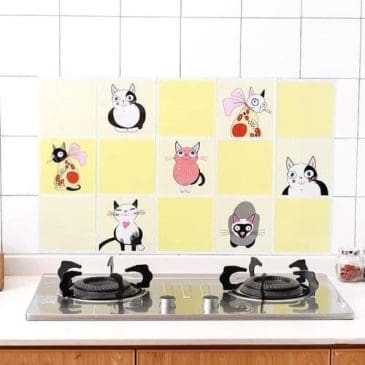 Wallpaper Dapur Anti Minyak dan Tahan Panas Motif Kuning Animal Uk. 75x45cm