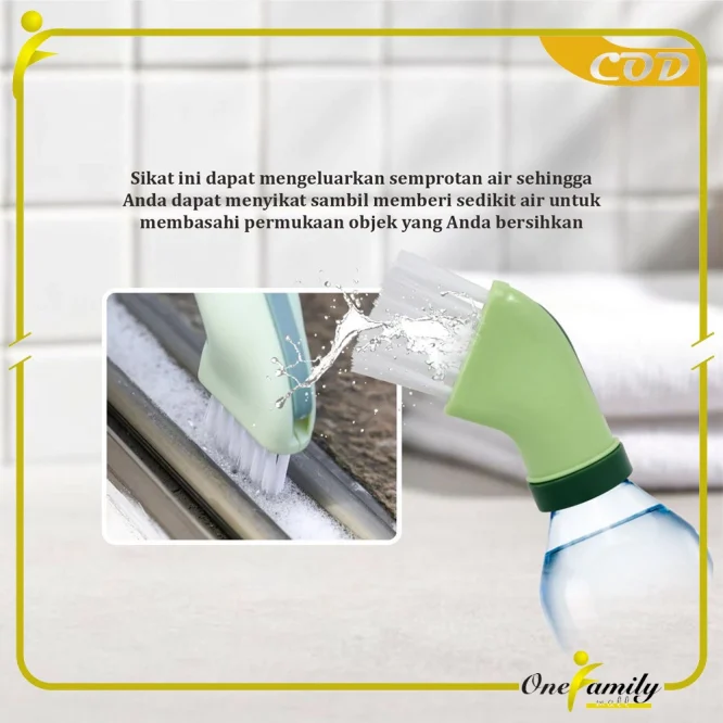 Kepala Sikat Sambungan Botol Pembersih Sudut dan Sela Sikat Dapur dan Kamar Mandi Serbaguna - Gambar 4