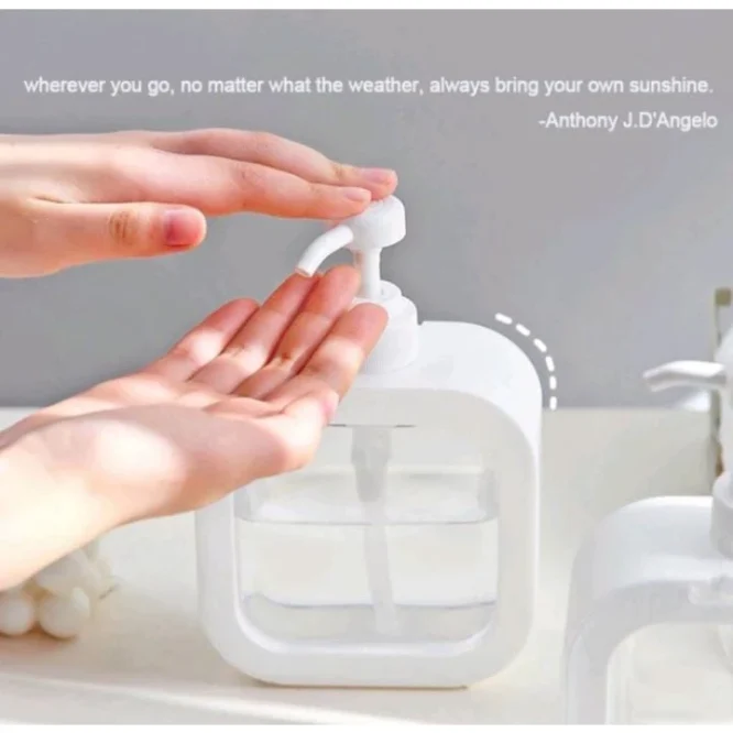 Botol Sabun Dispenser Kotak Persegi Perlengkapan Toilet 500ml