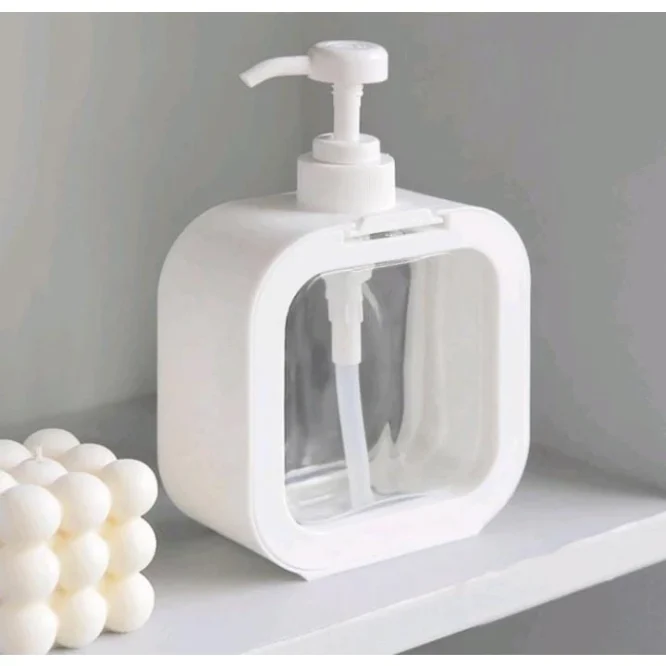 Botol Sabun Dispenser Kotak Persegi Perlengkapan Toilet 500ml - Gambar 6