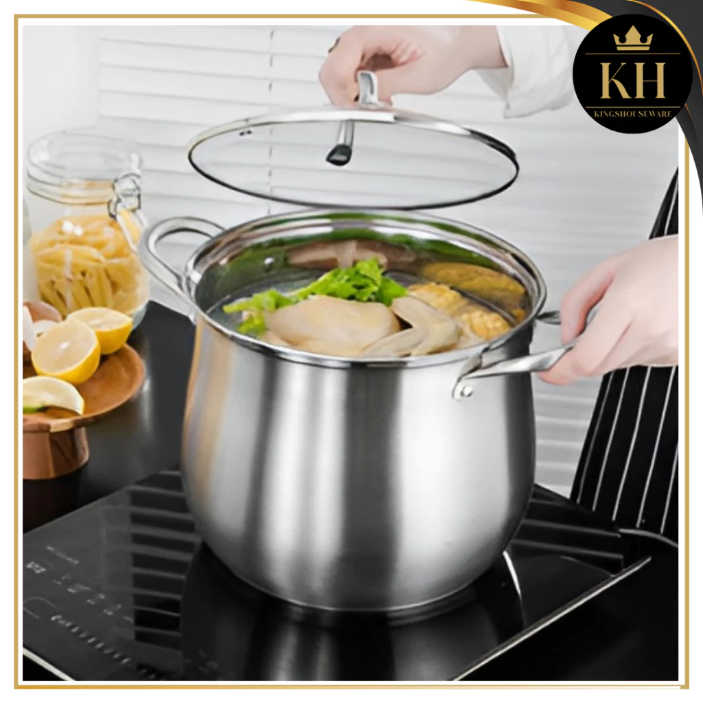 Panci Soup Serbaguna Bahan Stainless Steel Dia. 22cm - Gambar 3