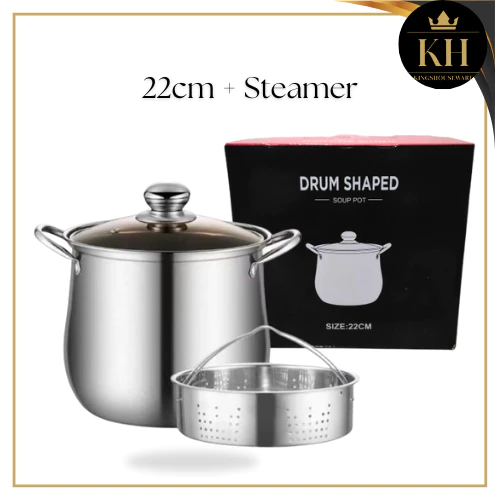 Panci Soup Serbaguna Bahan Stainless Steel Dia. 22cm - Gambar 7