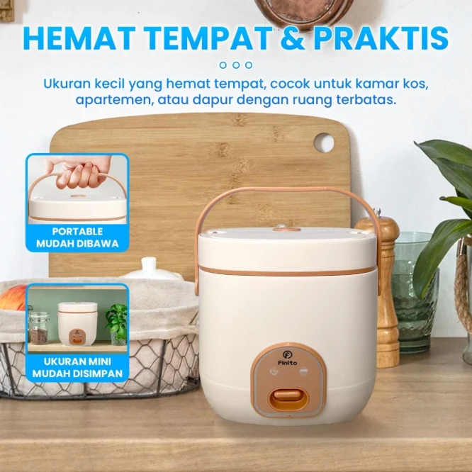 Magicom Rice Cooker Penanak Nasi Dan Mie kapasitas 0.8 Liter RC-001 - Gambar 3