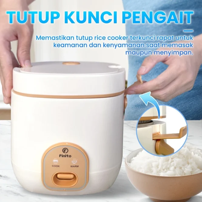 Magicom Rice Cooker Penanak Nasi Dan Mie kapasitas 0.8 Liter RC-001 - Gambar 4