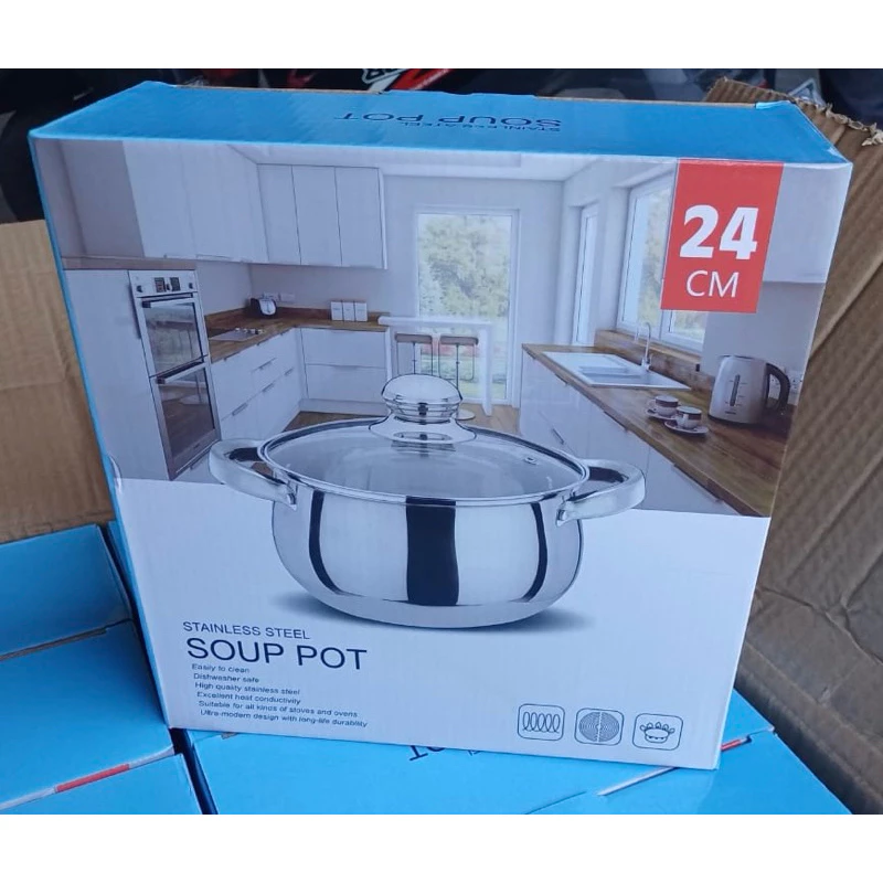 Panci Soup Serbaguna Bahan Stainless Steel Dia. 22cm - Gambar 8