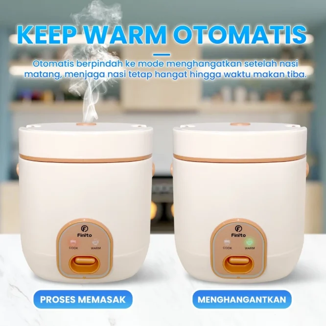 Magicom Rice Cooker Penanak Nasi Dan Mie kapasitas 0.8 Liter RC-001 - Gambar 6