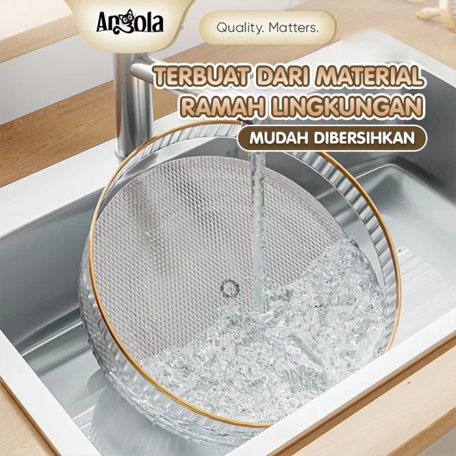 Tempat Bumbu Angela C99 Bulat Serbaguna Putar 360 Derajat Bahan Akrilik - Gambar 6