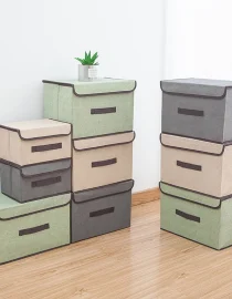 Box Tempat Penyimpanan Pakaian Sprei dan Selimut Lipat Dengan Penutup Ukuran Besar Isi 1pcs