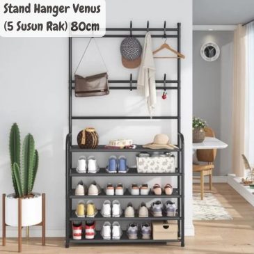 Stand Hanger Rak Pakaian Venus (5 Susun Rak) Serbaguna Ukuran 80cm