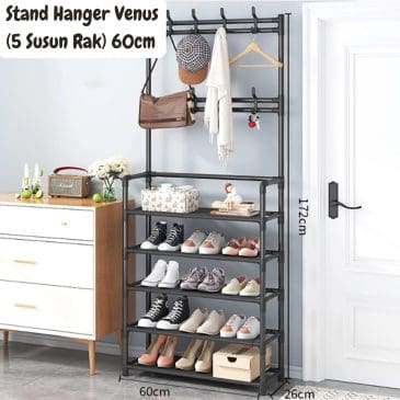 Stand Hanger Rak Pakaian Venus (5 Susun Rak) Serbaguna Ukuran 60cm