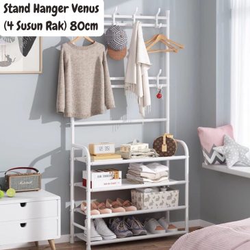 Stand Hanger Rak Pakaian Venus (4 Susun Rak) Serbaguna Ukuran 80cm