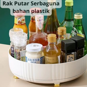 Rak Serbaguna / Bumbu Dapur Putar 360 Derajat Bahan Plastik