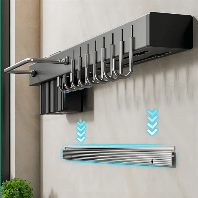 Rak Gantung Pisau dan Alat Masak + Tempat Sendok Stainless Steel 60cm - Gambar 3