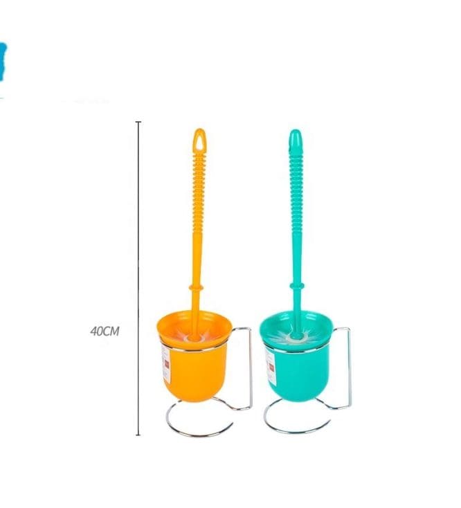 Sikat Toilet Bulat Plastik Dengan Tatakan Besi - Gambar 4