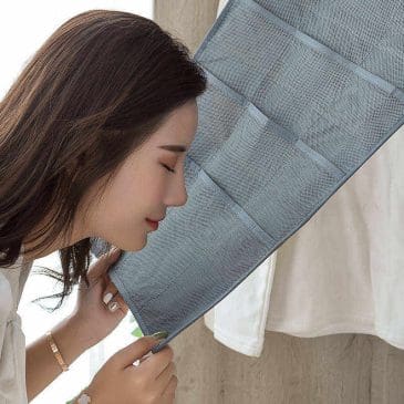 Rak Gantung Kain 2 Sisi Tempat Kaos Kaki Celana Dalam Bra Multifungsi 12 kisi di depan + 24 kisi di belakang - Gambar 2