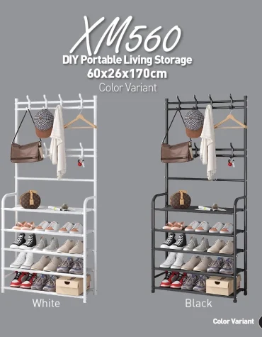 Stand Hanger Rak Pakaian Venus (5 Susun Rak) Serbaguna Ukuran 80cm