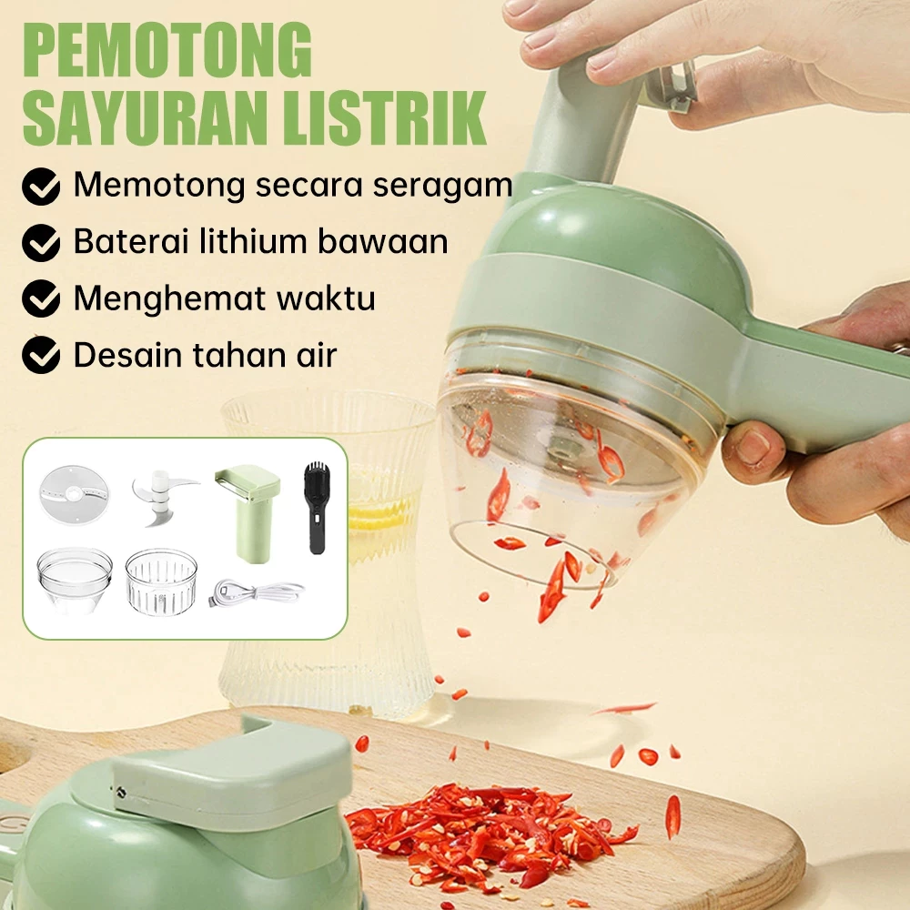Chopper Portable Blender Bumbu Daging 4in1 Serbaguna + USB (Menghaluskan dan Memotong)