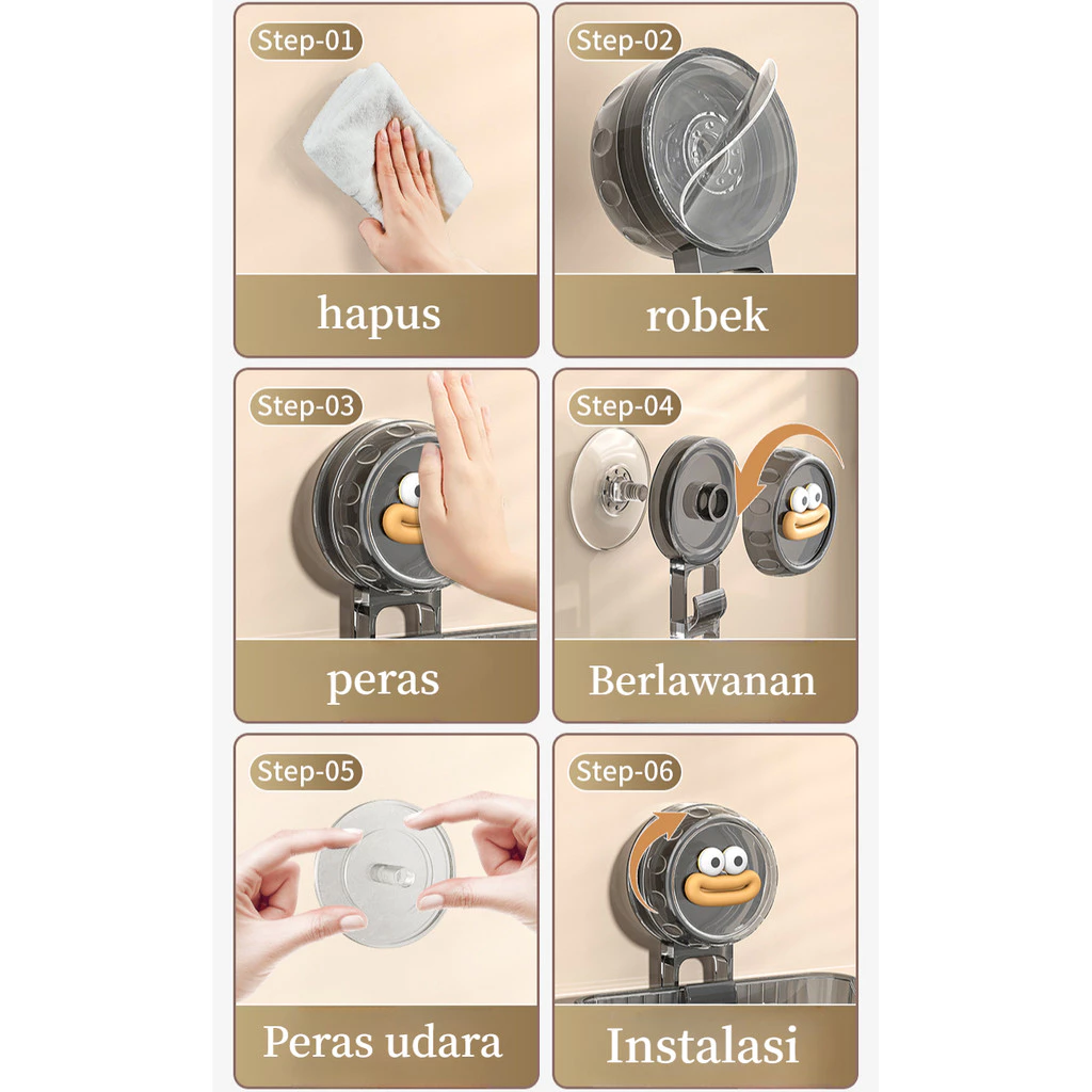 Rak gantung tempel tempat penyimpanan bumbu dapur dan sayur serbaguna 3 susun - Gambar 2