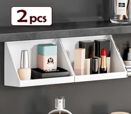 Rak Tempel Penyimpanan Kosmetik Dinding Multifungsi SC1 isi 2pcs - Gambar 2