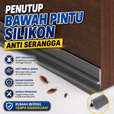 Penutup Celah Seal Bawah Pintu Anti Serangga Kecoa Dan Debu Silikon