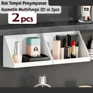 Rak Tempel Penyimpanan Kosmetik Dinding Multifungsi SC1 isi 2pcs