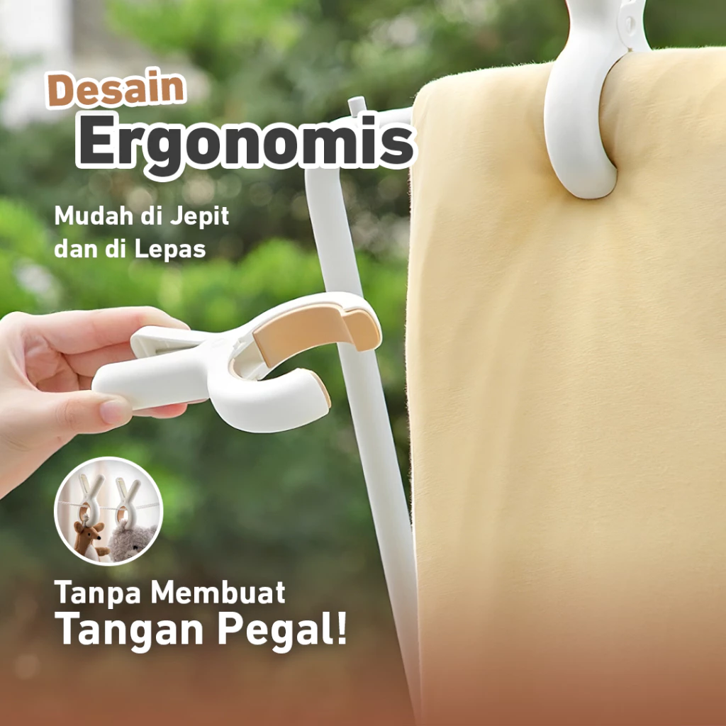 Jepitan Jemuran Seprei Bedcover Serbaguna - Gambar 2