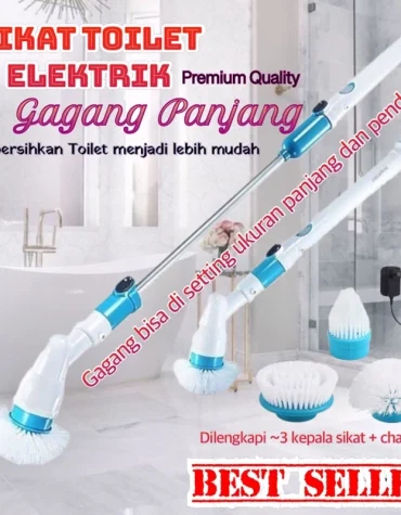 Sikat elektrik set serbaguna pembersih lantai otomatis