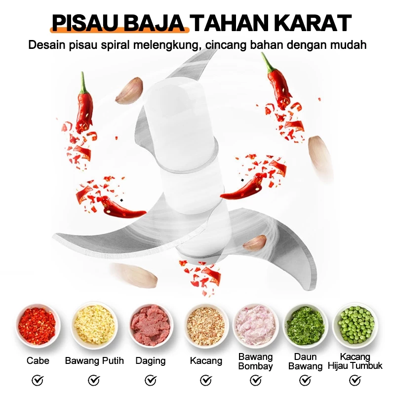 Blender mixer mini 3in1 USB elektrik serbaguna V20 - Gambar 5