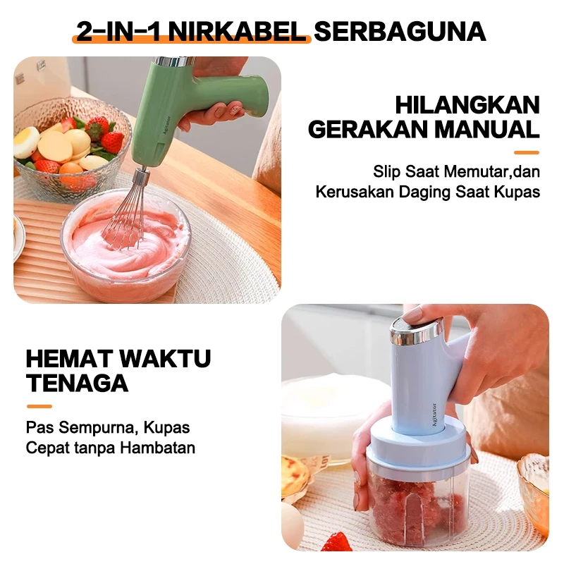 Blender mixer mini 3in1 USB elektrik serbaguna V20 - Gambar 6