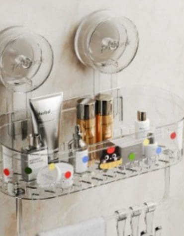 Rak kamar mandi gantung acrylic multifungsi B20