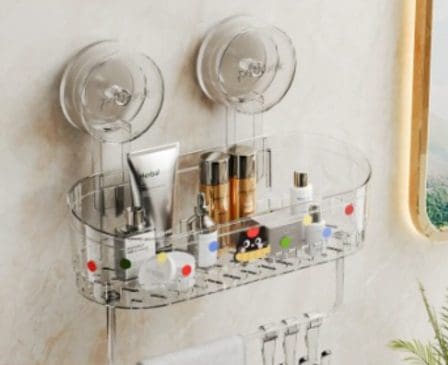 Rak kamar mandi gantung acrylic multifungsi B20