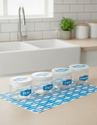 Paket Stiker Bumbu Dapur + 4 toples 400 ml