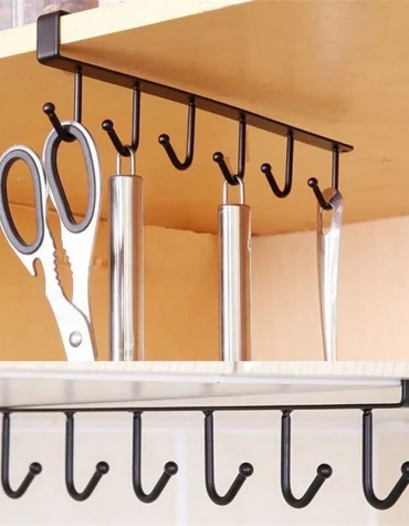 Gantungan Serbaguna Tanpa Paku 6 Hook Bahan Besi