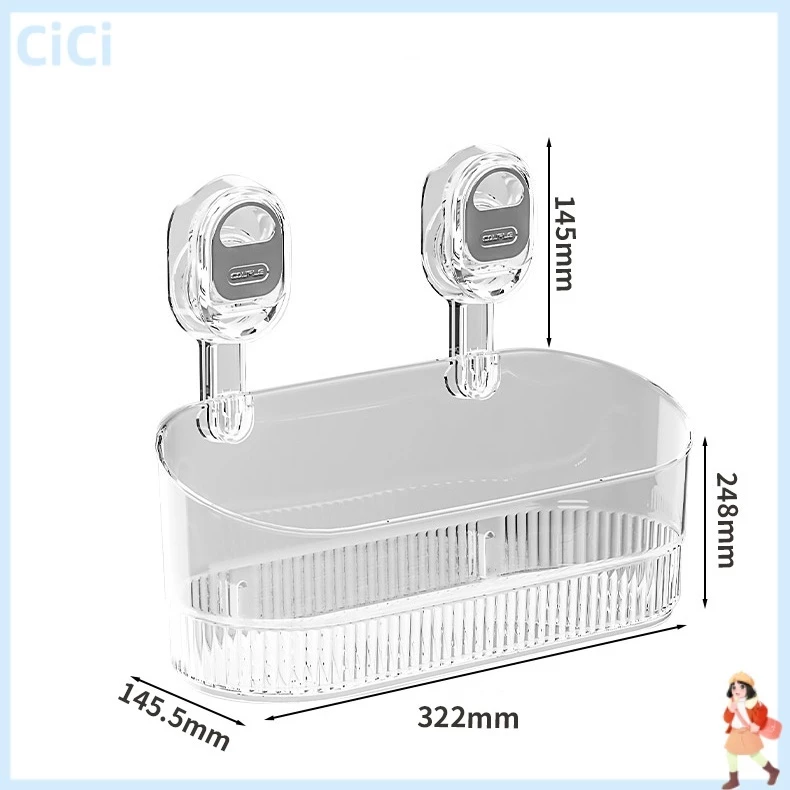 Rak kamar mandi gantung acrylic multifungsi B20 - Gambar 3