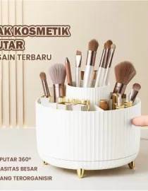 Rak kosmetik makeup brush/tempat aksesoris putar minimalis