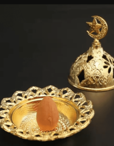 Tempat Bakar Bukhur / Dupa Mini Bahan Logam Emas Variasi I