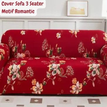 Cover Sarung Penutup Sofa Motif Romantic Uk. 3 Seater 190-230cm
