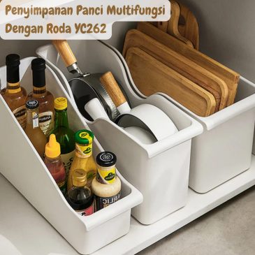 Kotak Penyimpanan Panci Multifungsi Dengan Roda YC262