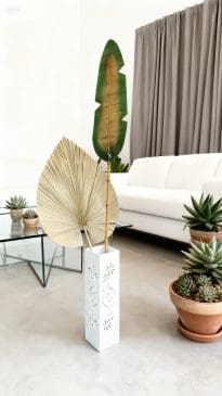 Paket Vas bunga vintage floral + Daun Palem + Hiasan Daun Pisang - Gambar 5