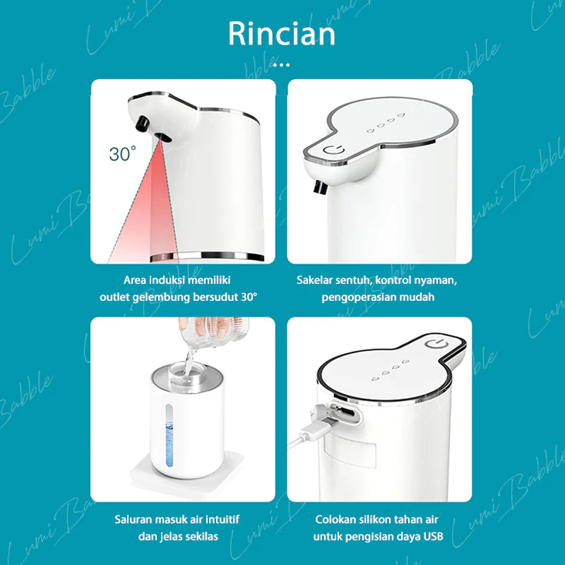 Dispenser sabun cair otomatis 350ml - Gambar 10