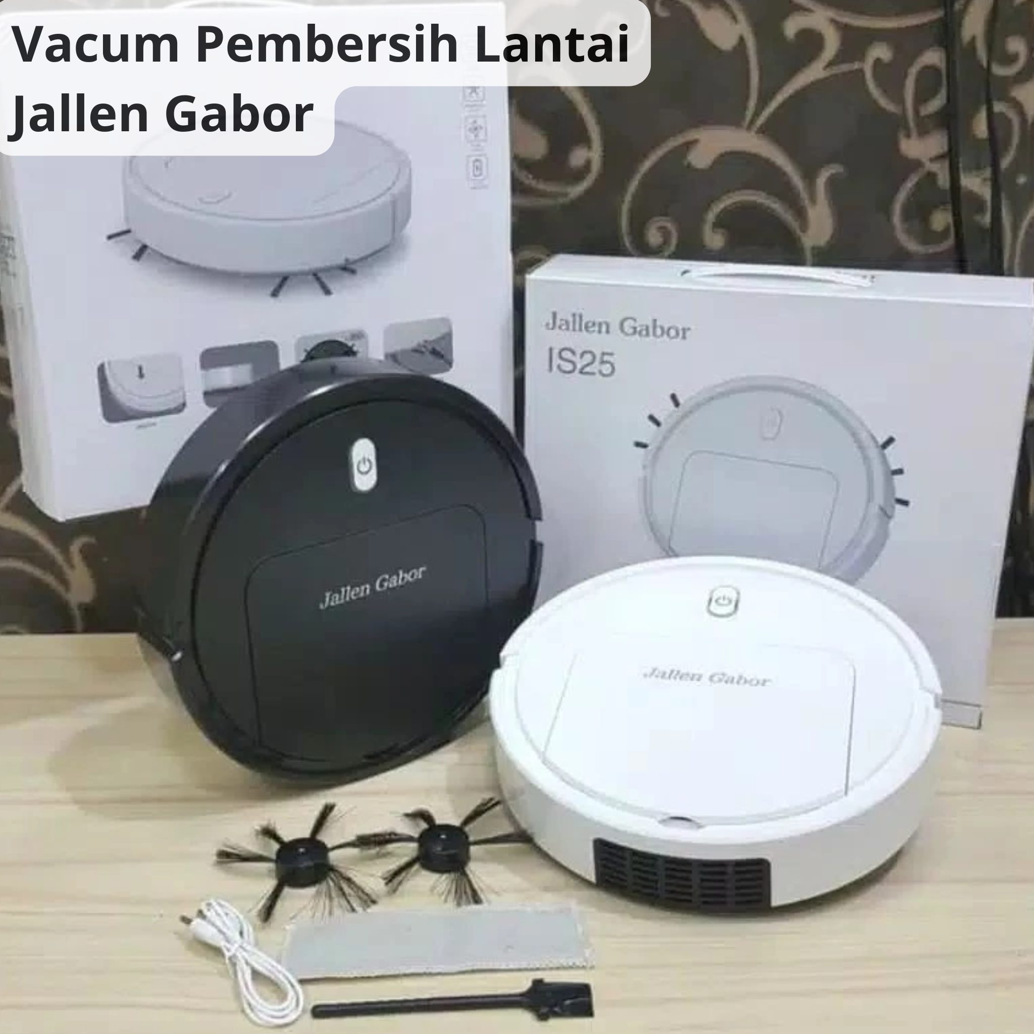 Jallen Gabor Smart Robot Vacuum Cleaner - Mesin Penghisap Debu Otomatis Generasi Terbaru