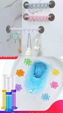Paket Hemat Aromatic toilet gel + Gantungan Handuk Serbaguna