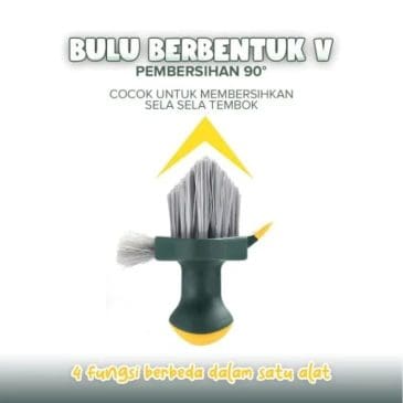 Paket Hemat Sikat Multifungsi 4in1 + Sikat kamar mandi gagang plastik dengan tatakan - Gambar 9