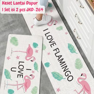 (1 Set isi 2pcs) Keset Lantai Dapur 2in1 JKD-264 Keset Panjang 120x40cm / Keset Pendek 60x40cm