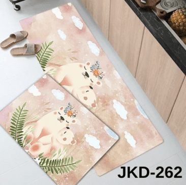 (1 Set isi 2pcs) Keset Lantai Dapur 2in1 JKD-262 Keset Panjang 120x40cm / Keset Pendek 60x40cm