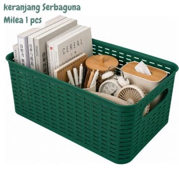 Keranjang Plastik Penyimpanan Serbaguna Milea