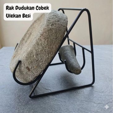 Rak Tempat Dudukan Cobek dan Ulekan Bahan Besi Layah