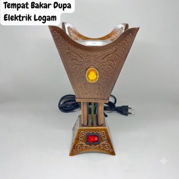 Tempat Bakar Bukhur / Dupa Elektrik Bahan Logam Incense - Gambar 3
